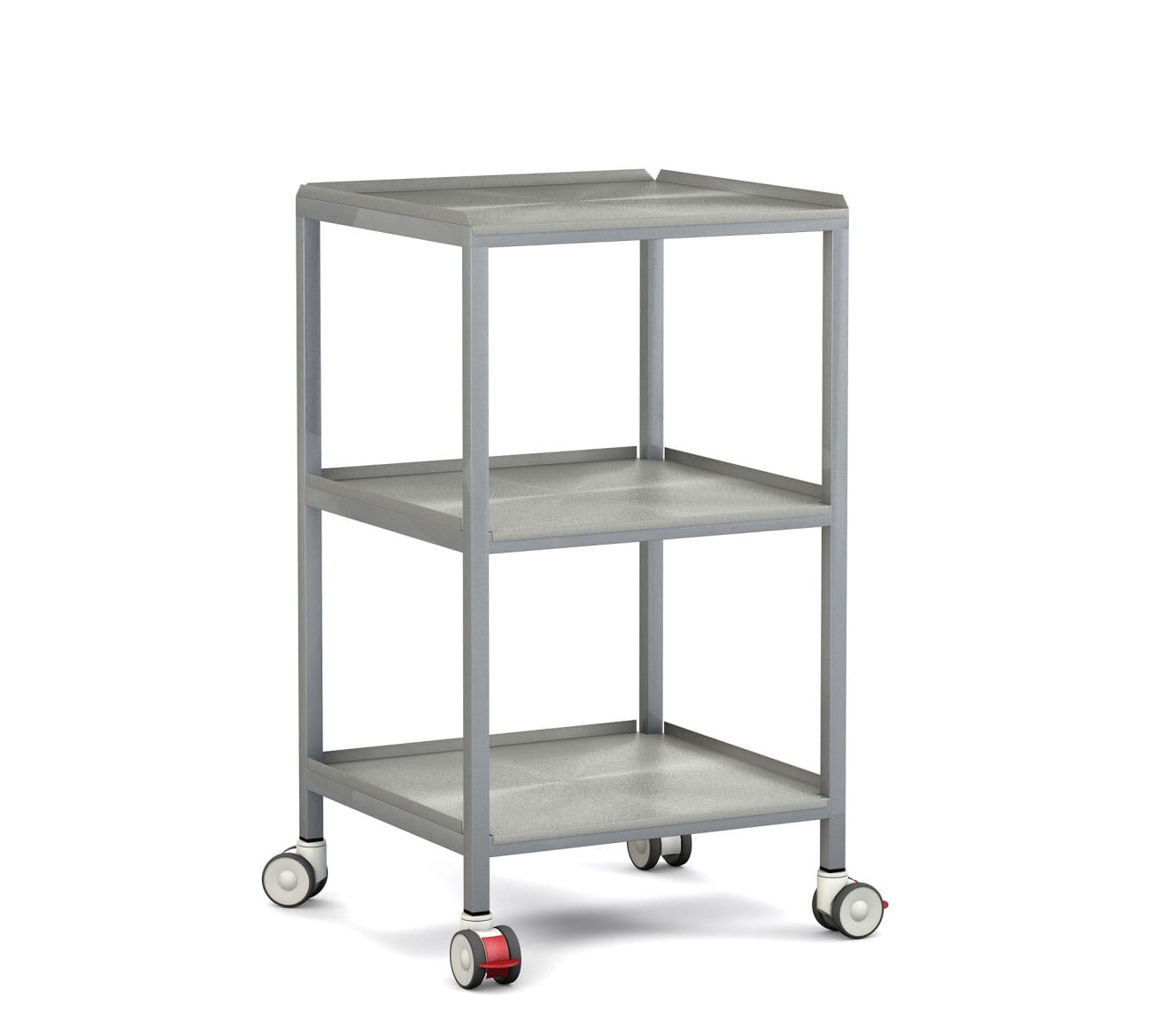 FW2801 3RL Listing Dressing Cart 500 RaisedLip 3shelves Stainless