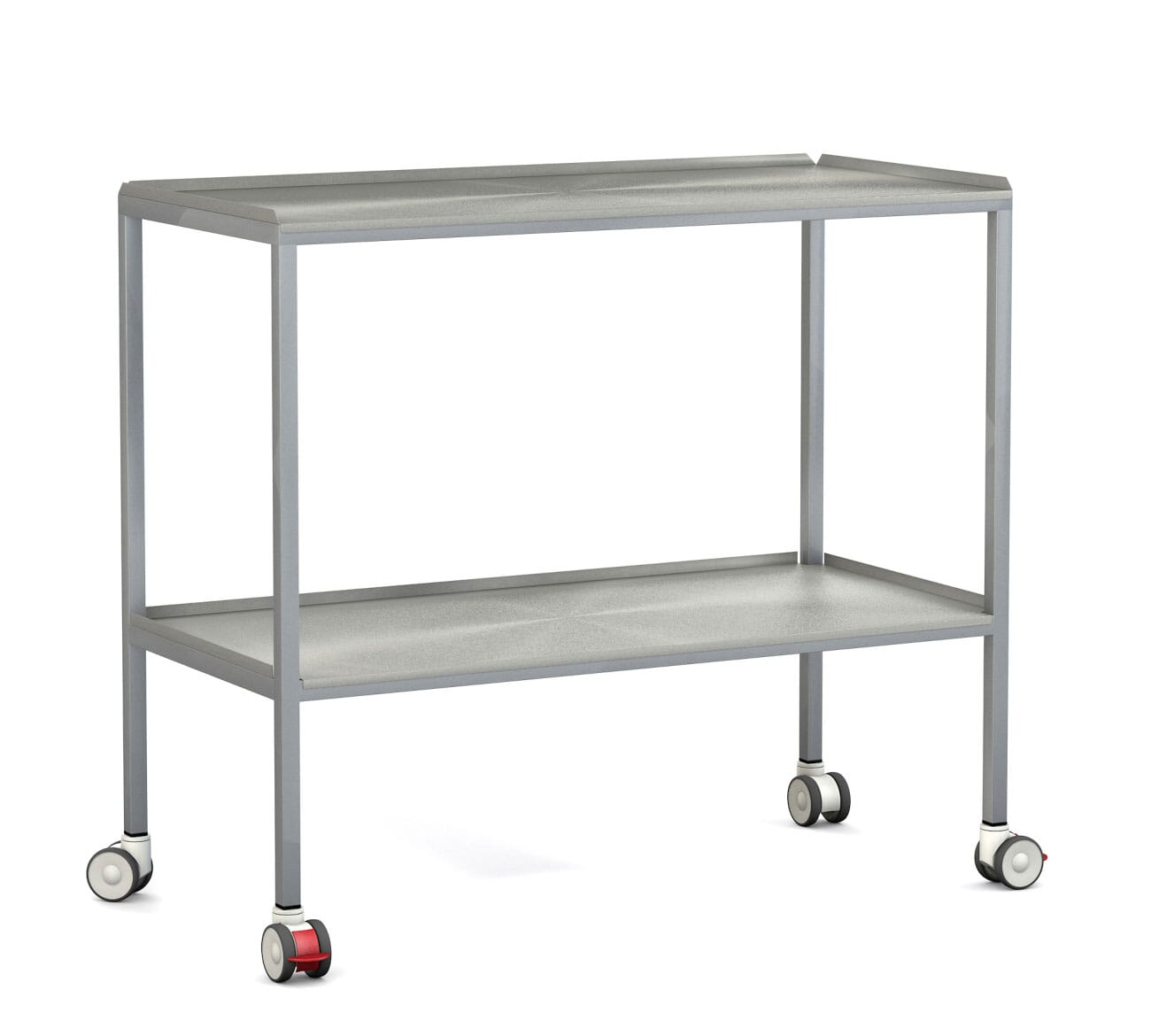 FW2802 2RL Listing Dressing Cart 1000 RaisedLip 2shelves Stainless