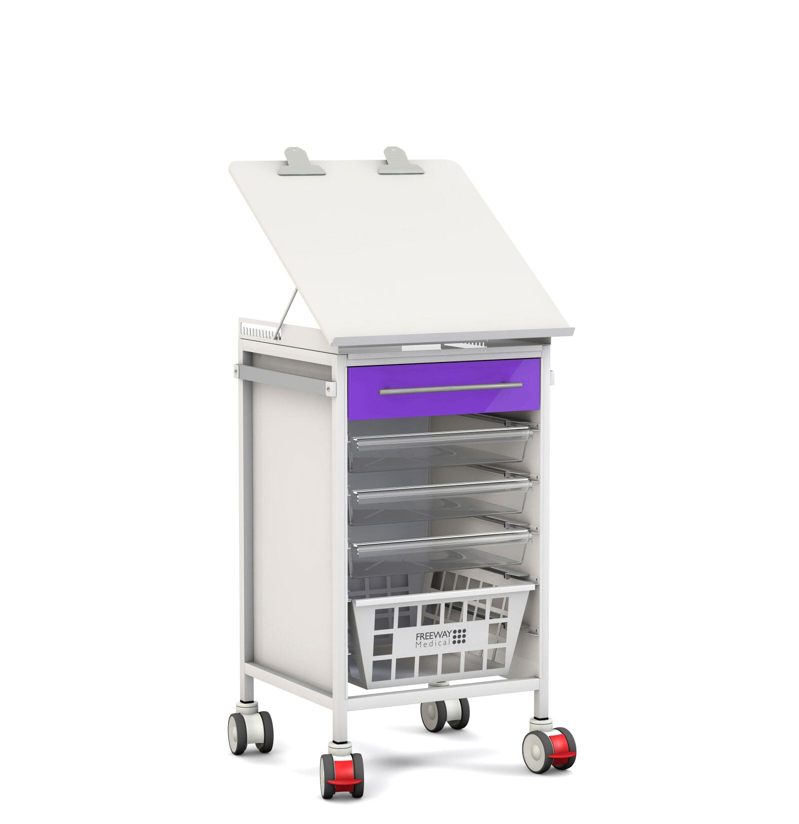 FW3425 6 Listing ChartWorkstation 500 Vari Cart 1 drawer Purple