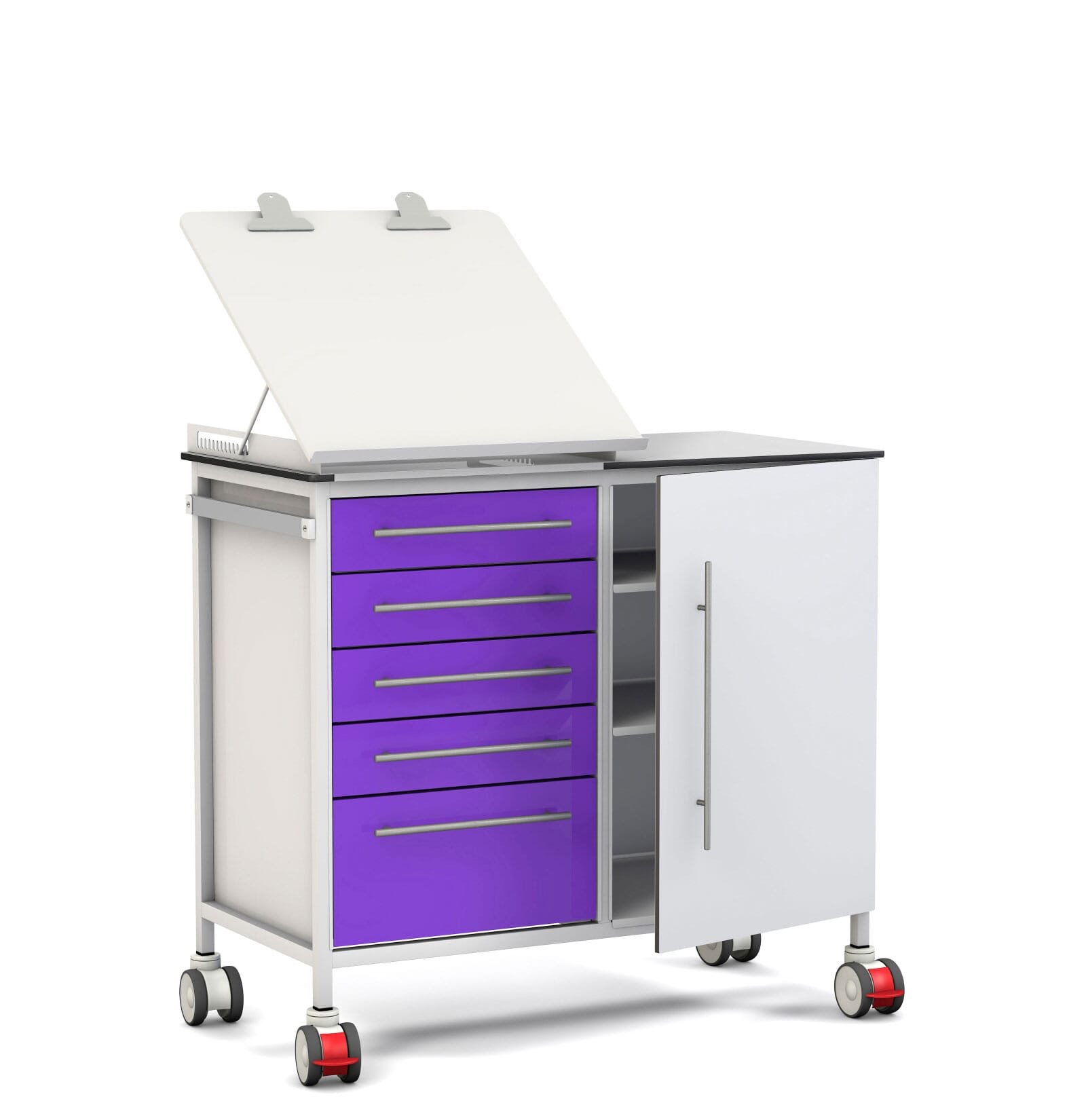 FW3630 6 Listing ChartWorkstation 1000 Vari Cart 5 drawer cupboard Purple