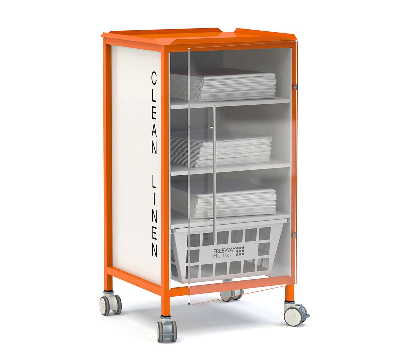 listing clean linen trolley 500 orange