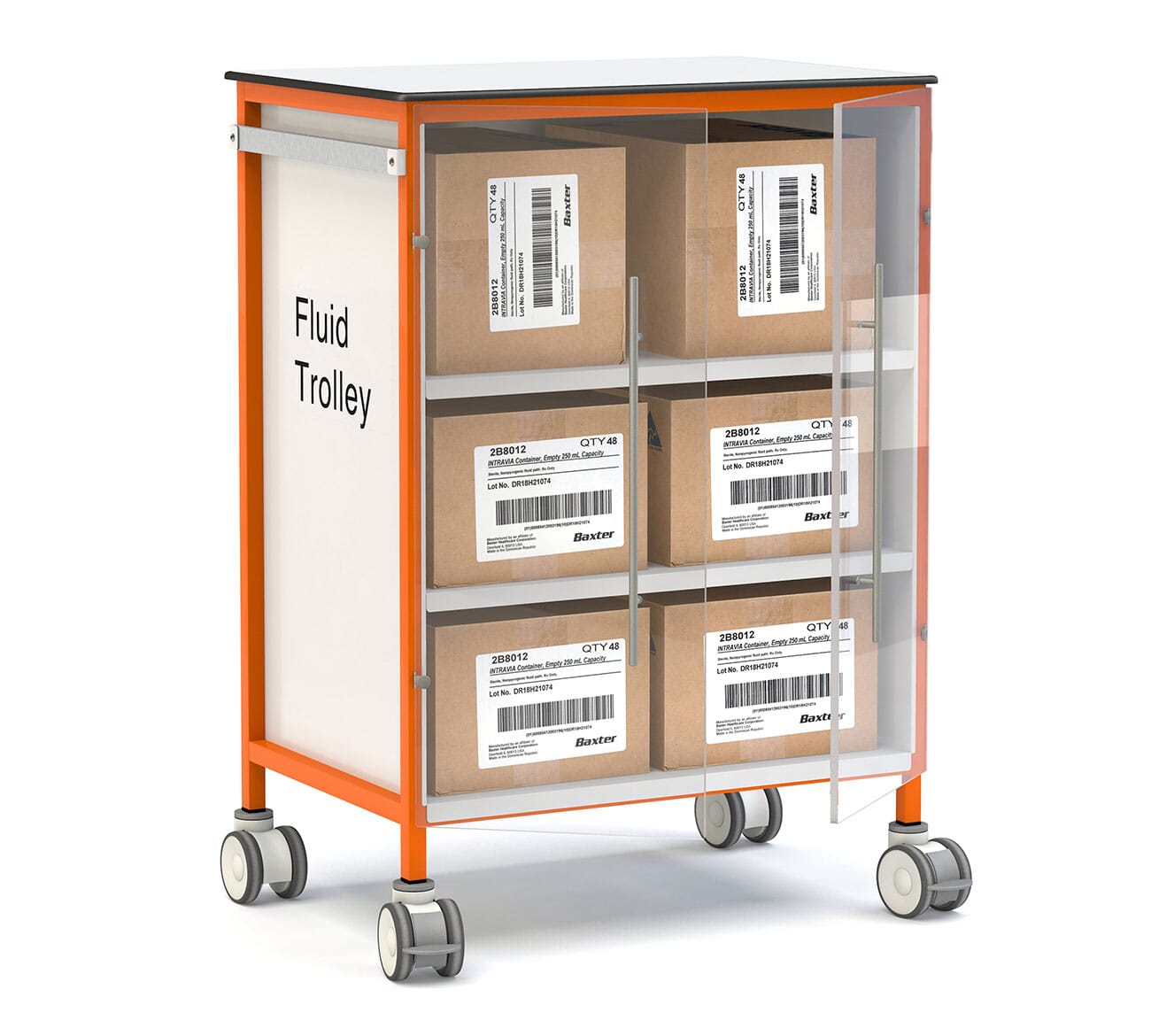 listing fluid trolley ecd orange